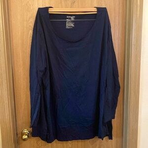 Terra & Sky Black Long Sleeve T-Shirt Size 4X